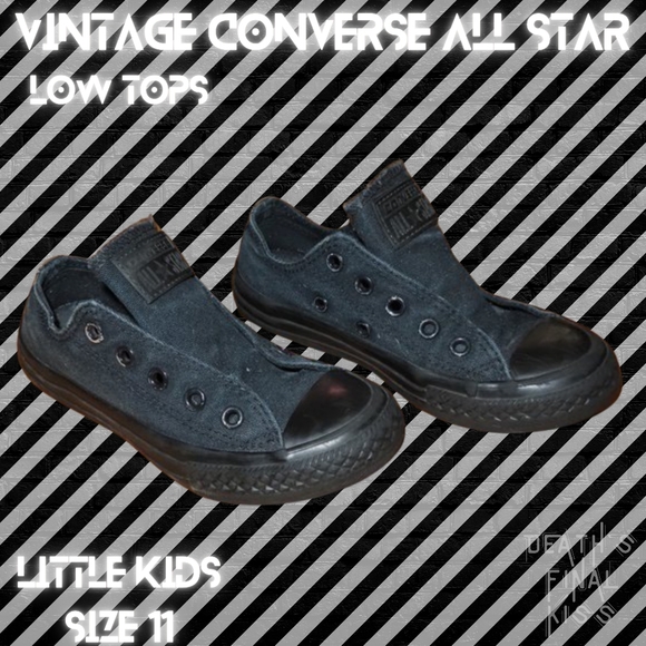 Converse All Star black mono & blue canvas low top sneakers shoes 11 - Picture 4 of 14
